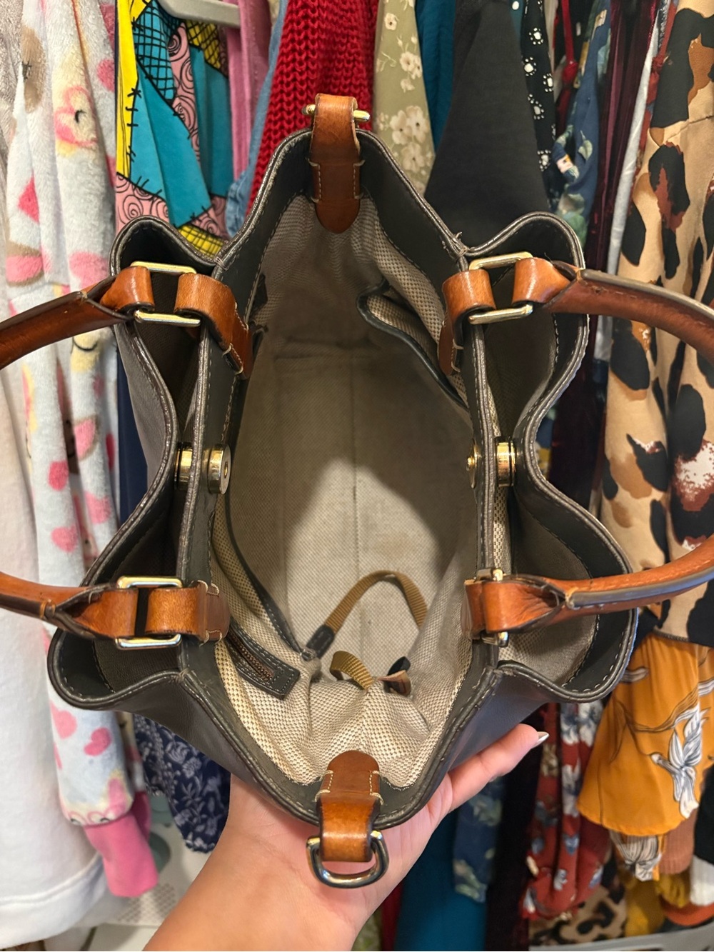 Dooney & Bourke | Barlow Satchel | Dark Grey - Picture 6 of 16